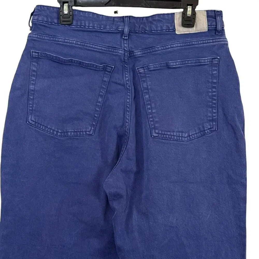 Everlane The Way High Curvy Jeans Organic Cotton Violet Ankle Tapered sz 32